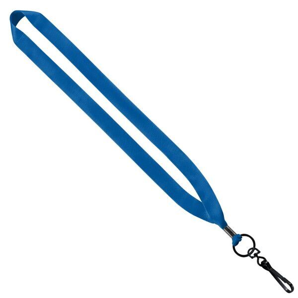 Polyester Lanyard with Metal Crimp & Swivel Snap Hook, 3/4"