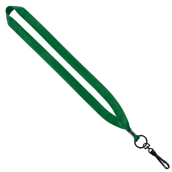 Polyester Lanyard with Metal Crimp & Swivel Snap Hook, 3/4"
