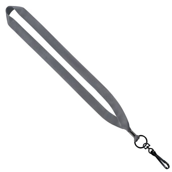 Polyester Lanyard with Metal Crimp & Swivel Snap Hook, 3/4"