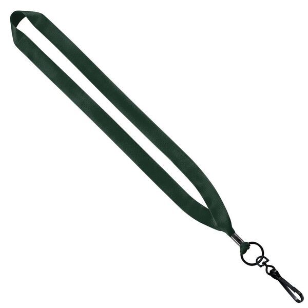 Polyester Lanyard with Metal Crimp & Swivel Snap Hook, 3/4"