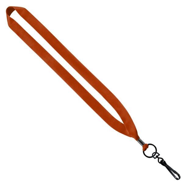 Polyester Lanyard with Metal Crimp & Swivel Snap Hook, 3/4"
