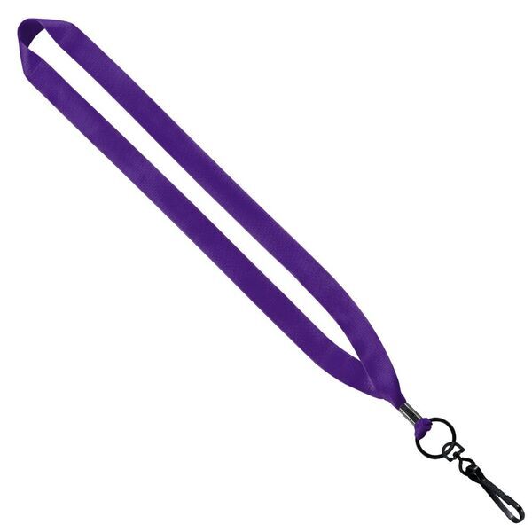 Polyester Lanyard with Metal Crimp & Swivel Snap Hook, 3/4"