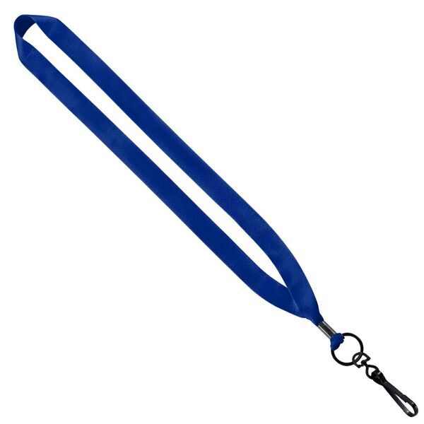 Polyester Lanyard with Metal Crimp & Swivel Snap Hook, 3/4"