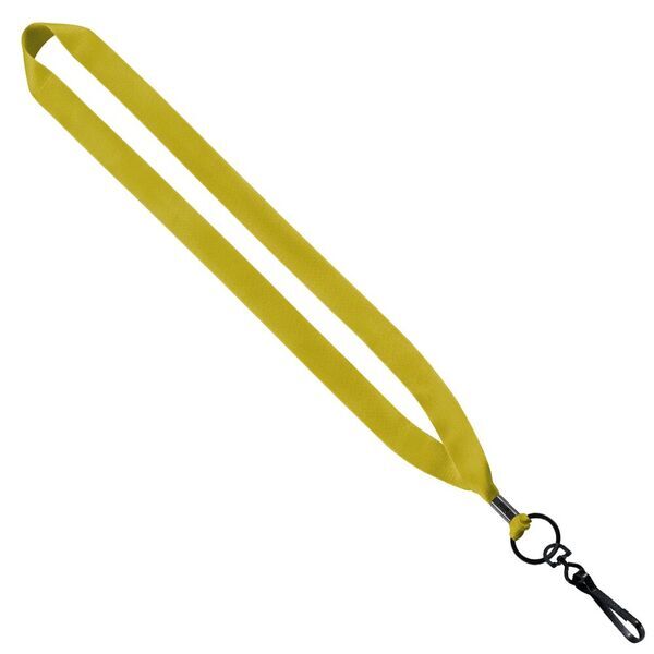 Polyester Lanyard with Metal Crimp & Swivel Snap Hook, 3/4"