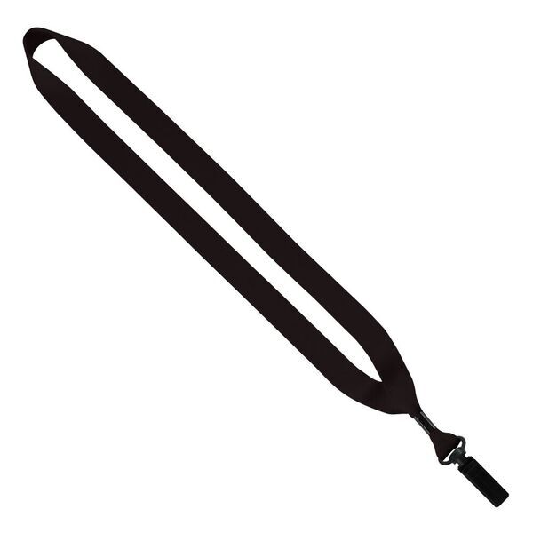 Polyester Lanyard with Bulldog Clip, 3/4"