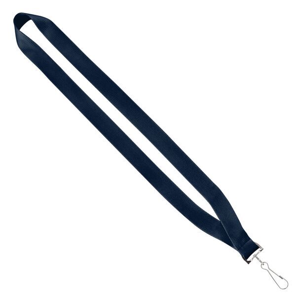 Economy Polyester Lanyard with Sewn Silver Tone Swivel Snap Hook, 3/4"