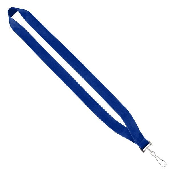 Economy Polyester Lanyard with Sewn Silver Tone Swivel Snap Hook, 3/4"