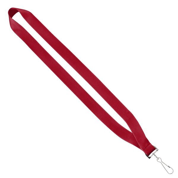 Economy Polyester Lanyard with Sewn Silver Tone Swivel Snap Hook, 3/4"