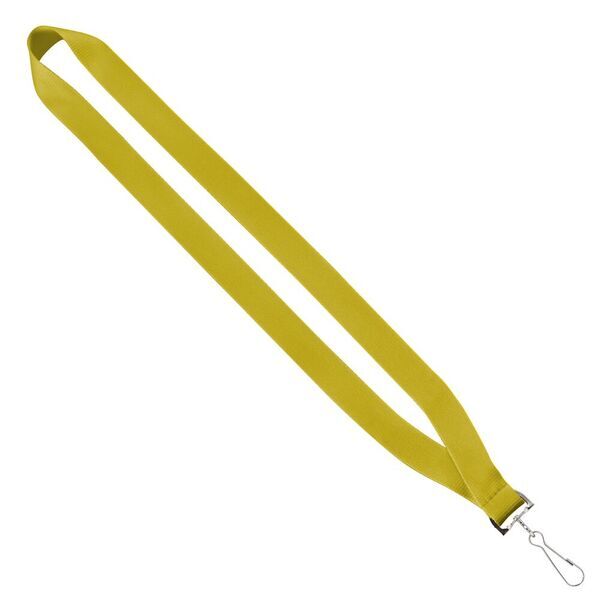 Economy Polyester Lanyard with Sewn Silver Tone Swivel Snap Hook, 3/4"