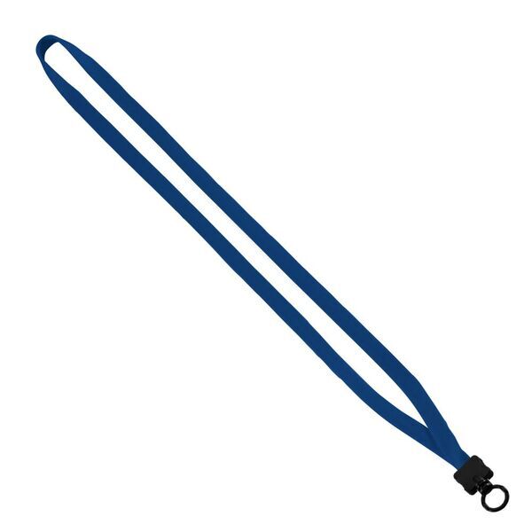Cotton Lanyard with Plastic Clamshell & O-Ring, 1/2"