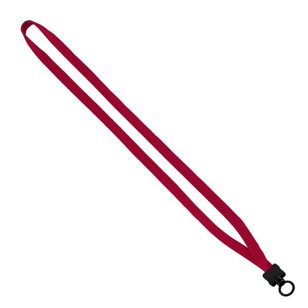 Cotton Lanyard with Plastic Clamshell & O-Ring, 1/2"