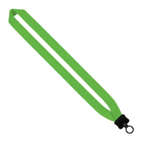 Cotton Lanyard with Plastic Clamshell & O-Ring, 1"