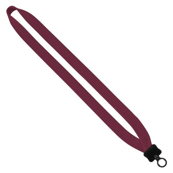 Cotton Lanyard with Plastic Clamshell & O-Ring, 3/4"