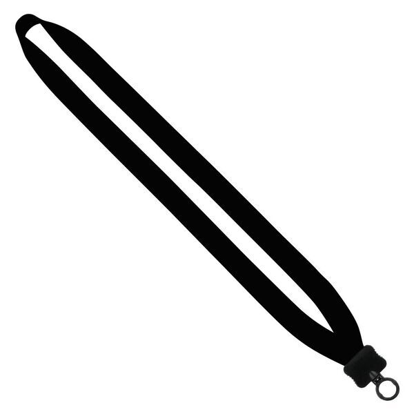 Cotton Lanyard with Plastic Clamshell & O-Ring, 3/4"