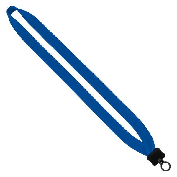 Cotton Lanyard with Plastic Clamshell & O-Ring, 3/4"