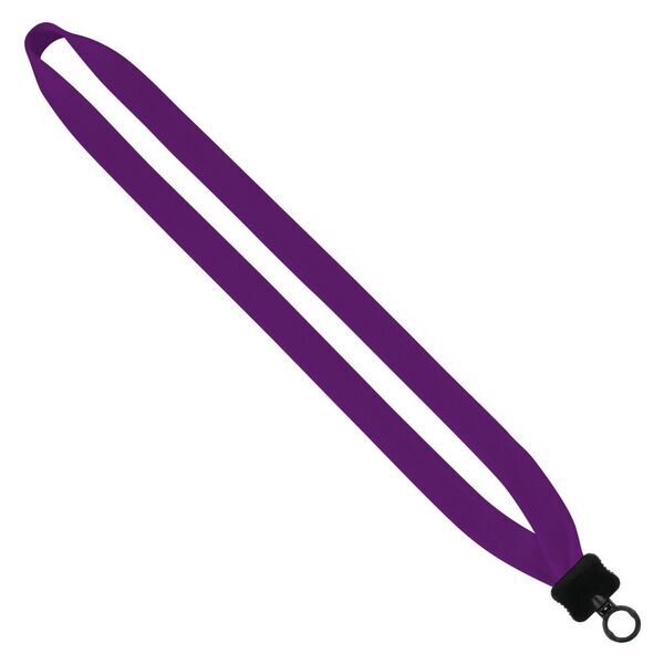 Cotton Lanyard with Plastic Clamshell & O-Ring, 3/4"