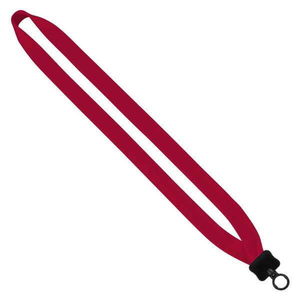 Cotton Lanyard with Plastic Clamshell & O-Ring, 3/4"