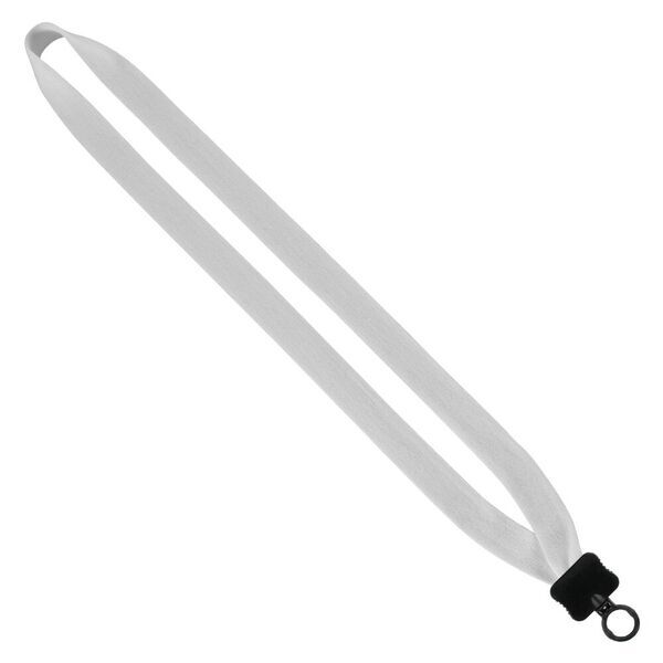 Cotton Lanyard with Plastic Clamshell & O-Ring, 3/4"