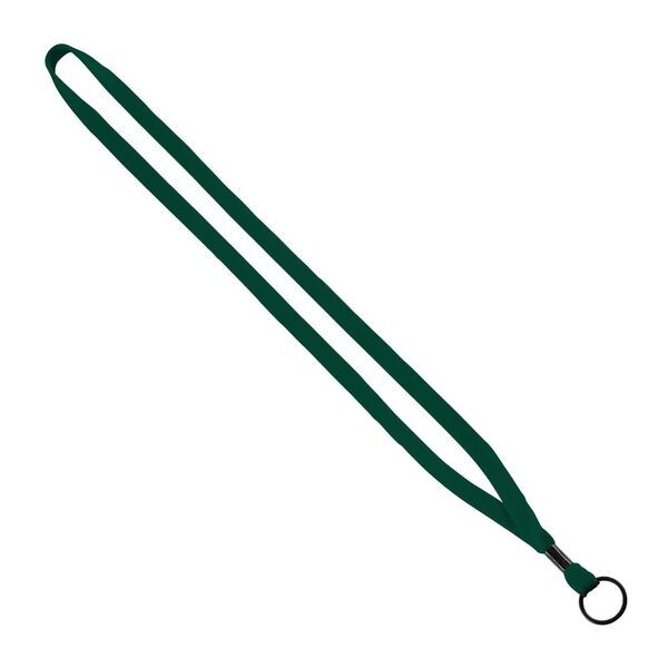 Cotton Lanyard with Metal Crimp & Split-Ring, 1/2"