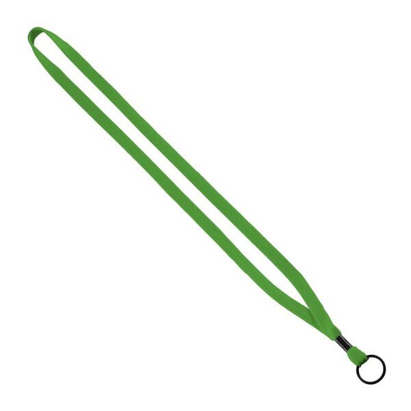 Cotton Lanyard with Metal Crimp & Split-Ring, 1/2"