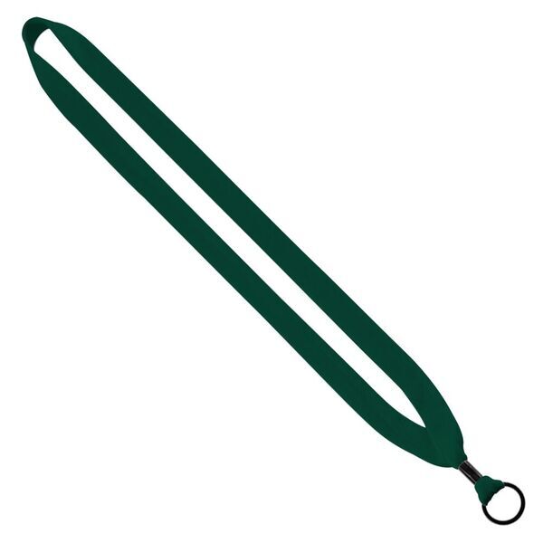 Cotton Lanyard with Metal Crimp & Split-Ring, 3/4"