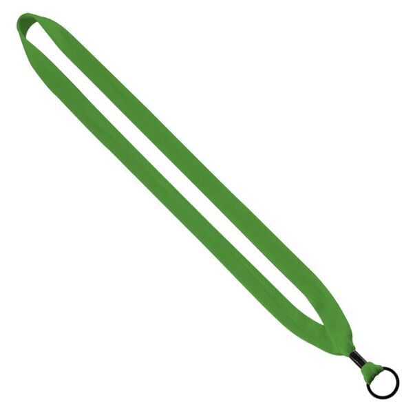 Cotton Lanyard with Metal Crimp & Split-Ring, 3/4"