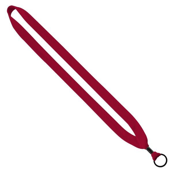 Cotton Lanyard with Metal Crimp & Split-Ring, 3/4"