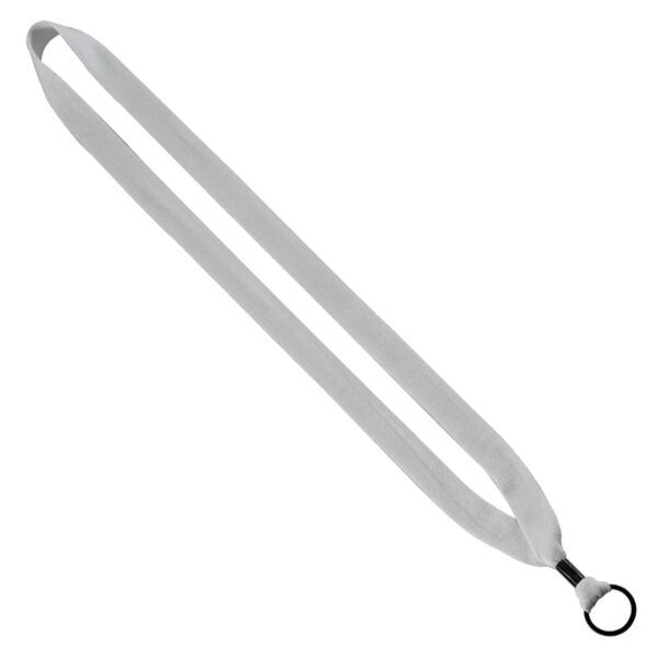 Cotton Lanyard with Metal Crimp & Split-Ring, 3/4"