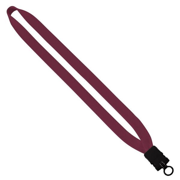 Cotton Lanyard with Plastic Snap-Buckle Release & O-Ring, 3/4"