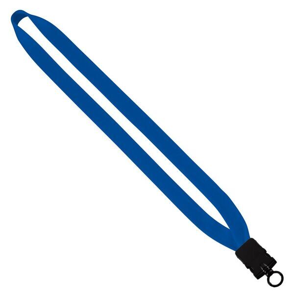 Cotton Lanyard with Plastic Snap-Buckle Release & O-Ring, 3/4"