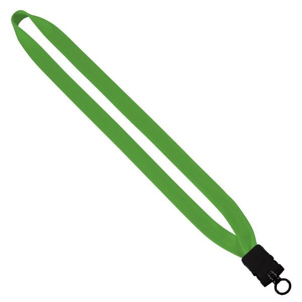Cotton Lanyard with Plastic Snap-Buckle Release & O-Ring, 3/4"