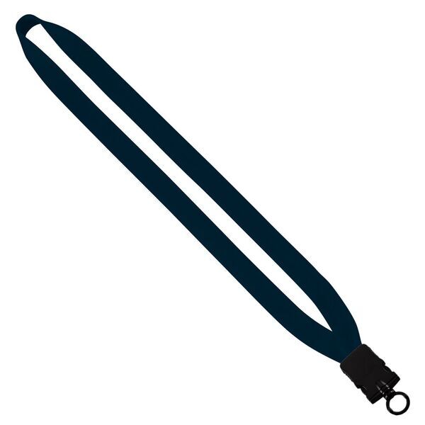 Cotton Lanyard with Plastic Snap-Buckle Release & O-Ring, 3/4"