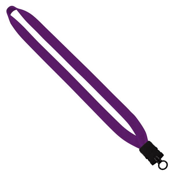 Cotton Lanyard with Plastic Snap-Buckle Release & O-Ring, 3/4"
