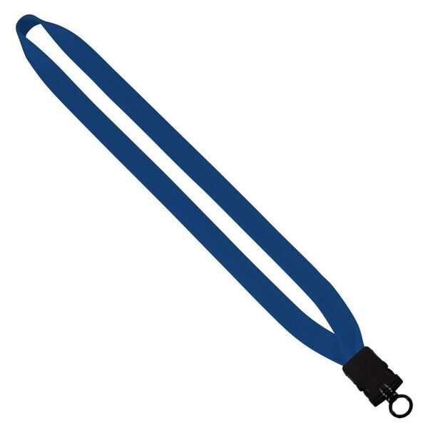Cotton Lanyard with Plastic Snap-Buckle Release & O-Ring, 3/4"