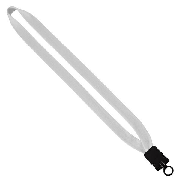 Cotton Lanyard with Plastic Snap-Buckle Release & O-Ring, 3/4"
