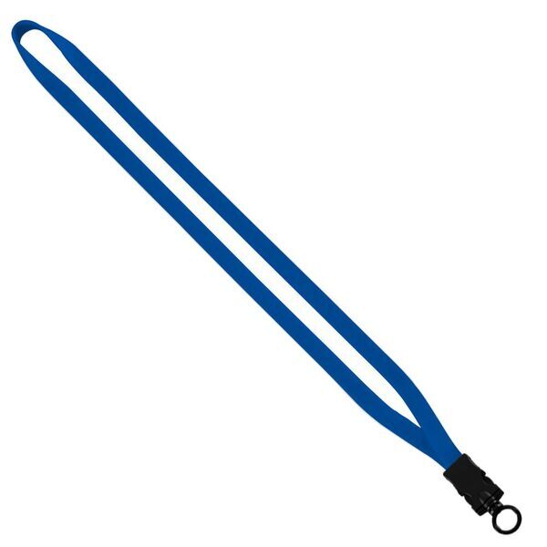 Cotton Lanyard with Plastic Snap-Buckle Release & O-Ring, 1/2"