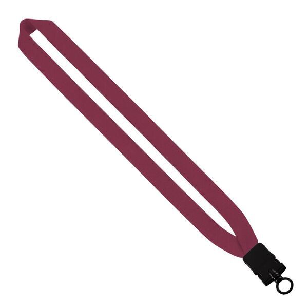 Cotton Lanyard with Plastic Snap-Buckle Release & O-Ring, 1"