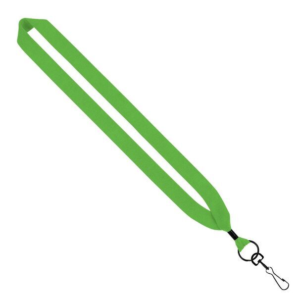Cotton Lanyard with Metal Crimp & Metal Swivel Snap Hook, 1"