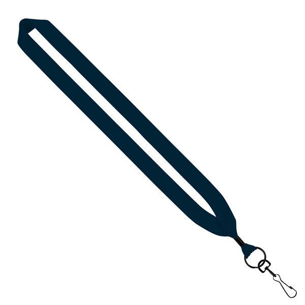 Cotton Lanyard with Metal Crimp & Metal Swivel Snap Hook, 1"