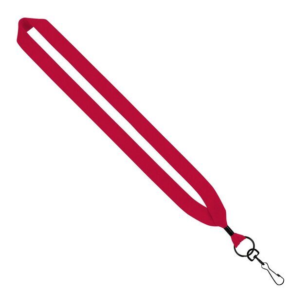 Cotton Lanyard with Metal Crimp & Metal Swivel Snap Hook, 1"
