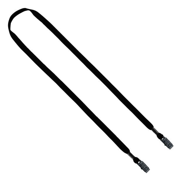 Cotton Double Bulldog Clip Lanyard, 1/2"