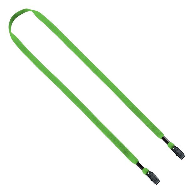 Cotton Double Bulldog Clip Lanyard, 1/2"