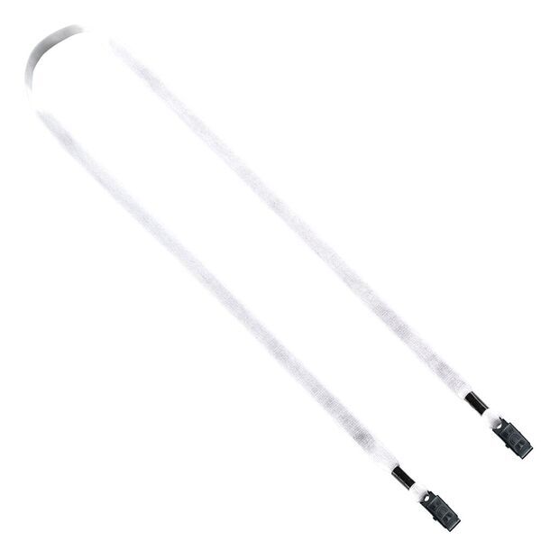 Cotton Double Bulldog Clip Lanyard, 1/2"