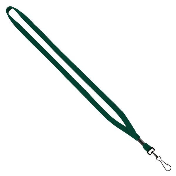 Cotton Lanyard with Metal Crimp & Swivel Snap Hook, 1/2"