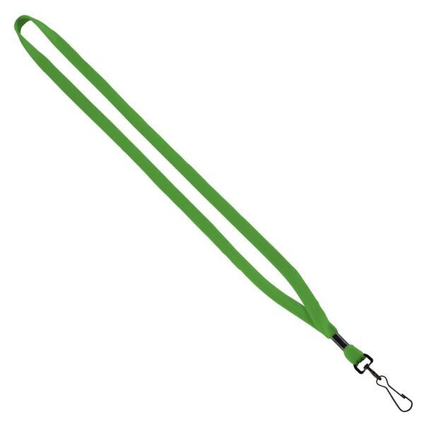 Cotton Lanyard with Metal Crimp & Swivel Snap Hook, 1/2"