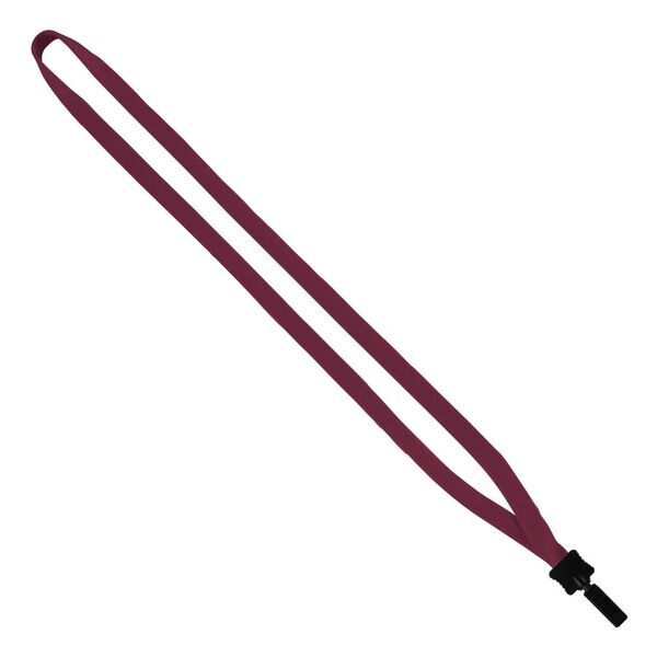 Cotton Lanyard with Plastic Clamshell & Bulldog Clip, 1/2"