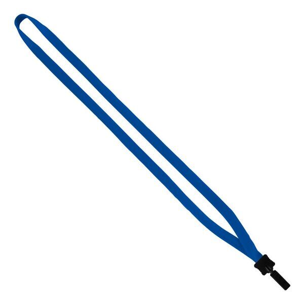 Cotton Lanyard with Plastic Clamshell & Bulldog Clip, 1/2"