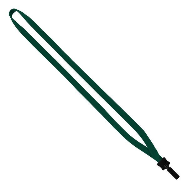 Cotton Lanyard with Plastic Clamshell & Bulldog Clip, 1/2"