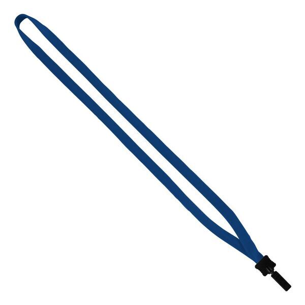 Cotton Lanyard with Plastic Clamshell & Bulldog Clip, 1/2"