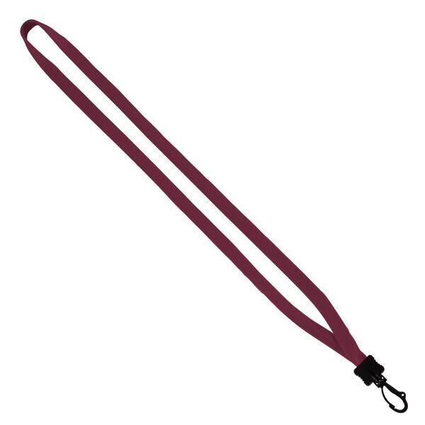 Cotton Lanyard with Plastic Clamshell & Swivel Snap Hook, 1/2"